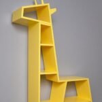 Wooden Giraffe Bookshelf