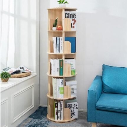 Rotating Multi-Tier Bookshelf