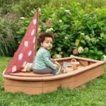 Outdoor wooden Boat Sandpit