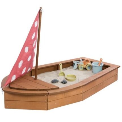 Outdoor wooden Boat Sandpit