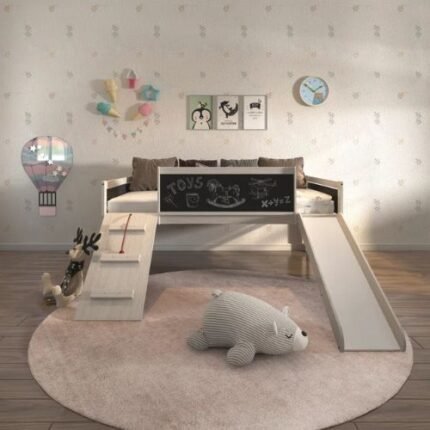 Twin Solid Wood Platform Loft Bed for Kids