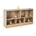 Costway Wooden 5 Cube Chidren Storage Cabinet Bookcase