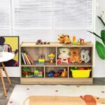 Costway Wooden 5 Cube Chidren Storage Cabinet Bookcase
