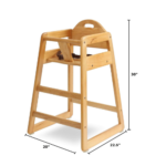 wooden baby high chair