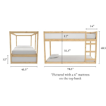 Reversible 3-in-1 Kids Bed Natural
