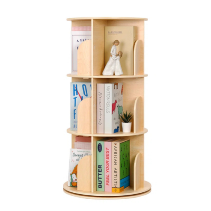 360° Display 3 tier floor standing bookshelf atorage rack